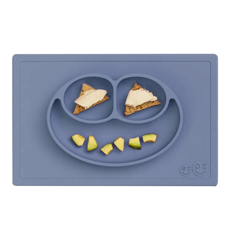 Assiette-Antidérapante-HAPPY-Mat-INDIGO-23015 Assiette Antidérapante HAPPY Mat INDIGO Nouvel Arrivage