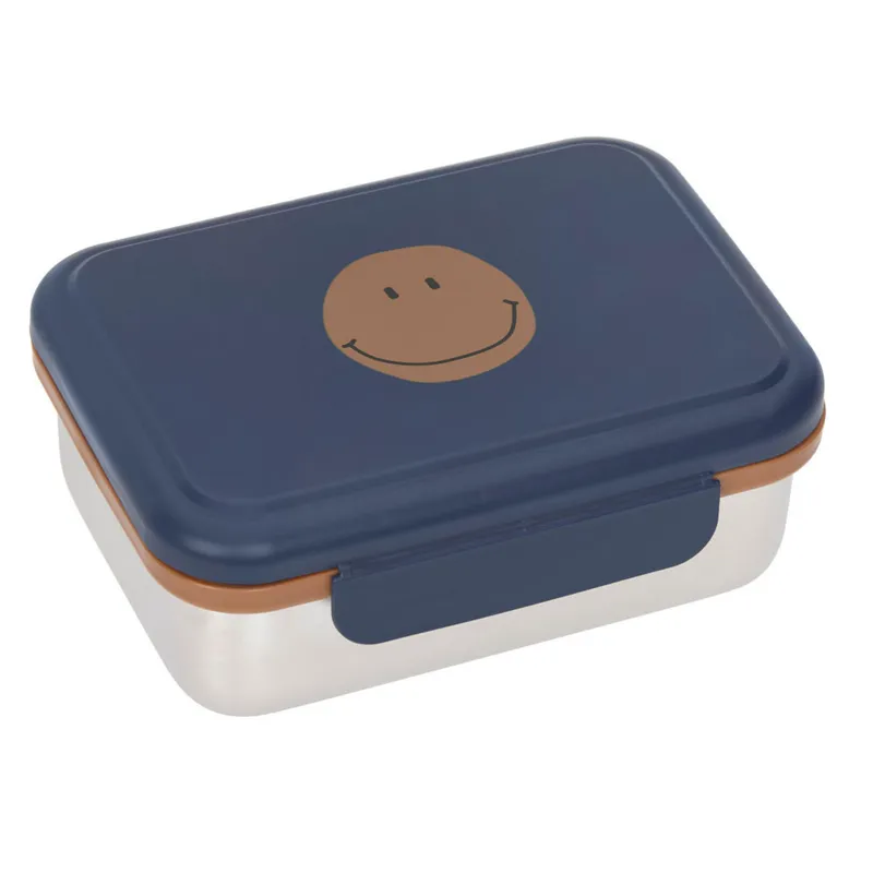 Boîte-à-goûter-en-inox-Little-Gang-Smile-navy-22389 Jusqu’à Épuisement Des Stocks Boîte à goûter en inox Little Gang Smile navy