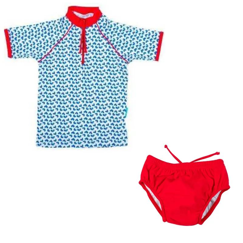 Ensemble-Roméo-tee-shirt-manches-courtes-+-maillot-rouge-anti-UV-22834 Ensemble Roméo tee-shirt manches courtes + maillot rouge anti UV Tendance