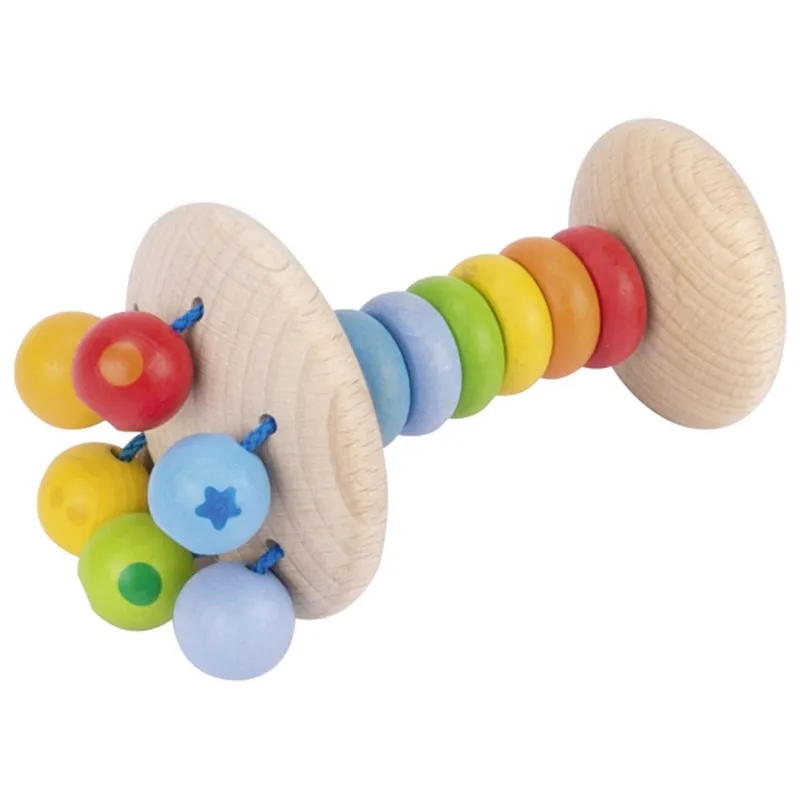 Hochet-flexible-Arc-en-ciel-en-bois-20414 Hochet flexible Arc-en-ciel en bois Gros Lot