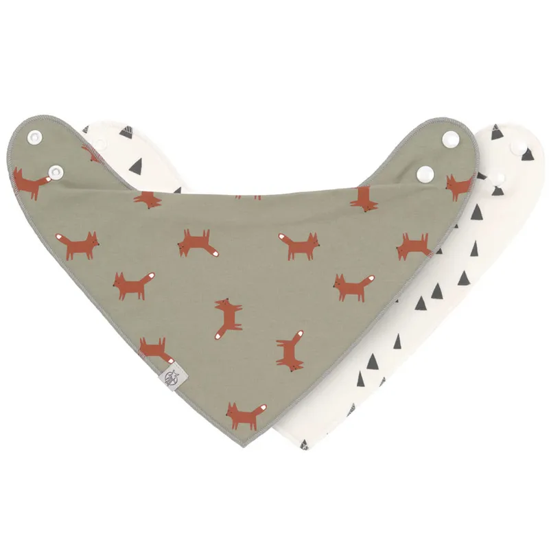 Lot-de-2-bavoirs-Bandanas-0-24-mois-Little-Forest-Renard-22052 Lot de 2 bavoirs Bandanas 0-24 mois Little Forest Renard Expédition Rapide