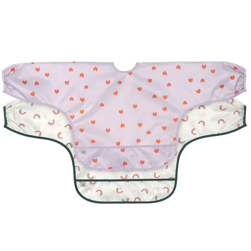 Lot-de-2-bavoirs-Manches-longues-6-24-mois-Happy-Rascals-Coeur-22078 Meilleure Qualité Lot de 2 bavoirs Manches longues 6-24 mois Happy Rascals Coeur