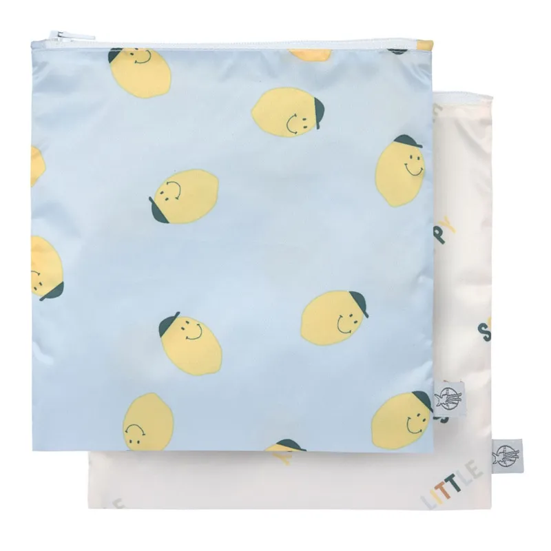 Lot-de-2-pochettes-à-snack-Happy-Fruits-Citron-22328 Lot de 2 pochettes à snack Happy Fruits Citron Petit Prix