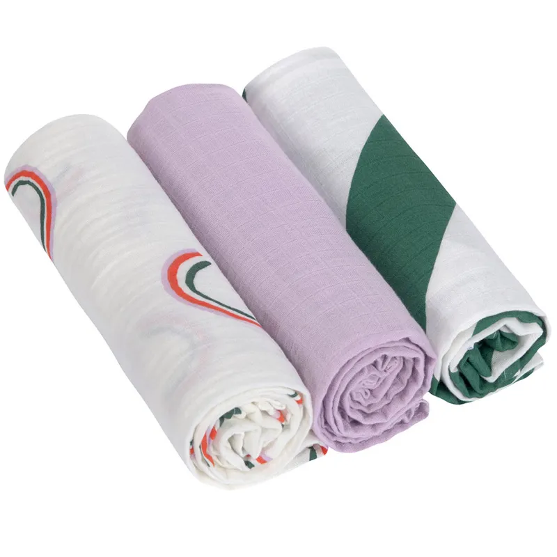 Lot-de-3-langes-en-mousseline-Happy-Rascals-Lavande-22639 Réduction Lot de 3 langes en mousseline Happy Rascals Lavande
