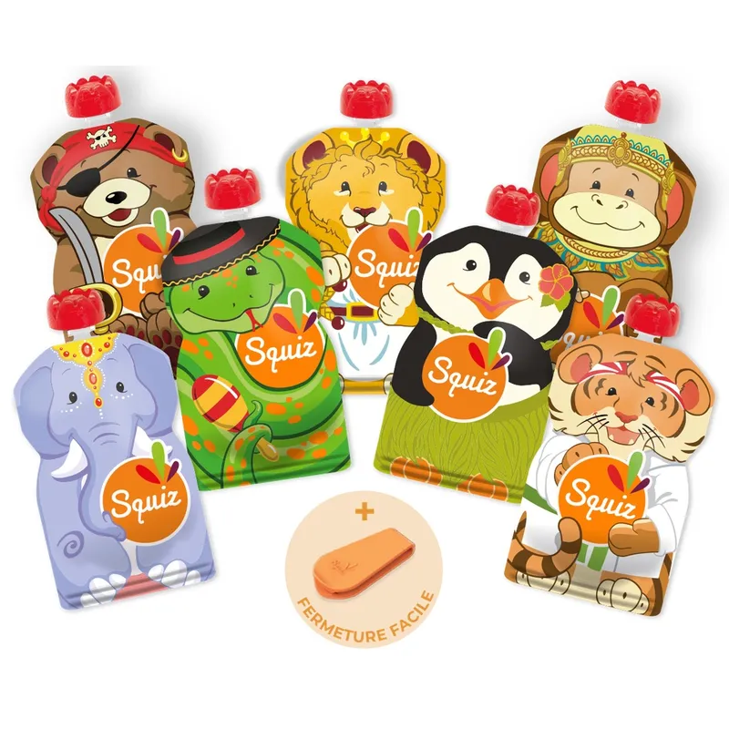 Lot-de-7-Gourdes-souples-Carnaval-23281 Lot de 7 Gourdes souples Carnaval Prix Bas