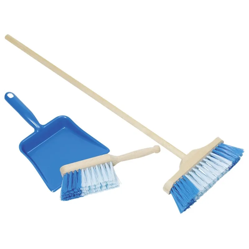 Set-3-pièces-balai-pelle-et-balayette---Bleu-20793 Set 3 pièces balai, pelle et balayette - Bleu Promotion Saisonnière