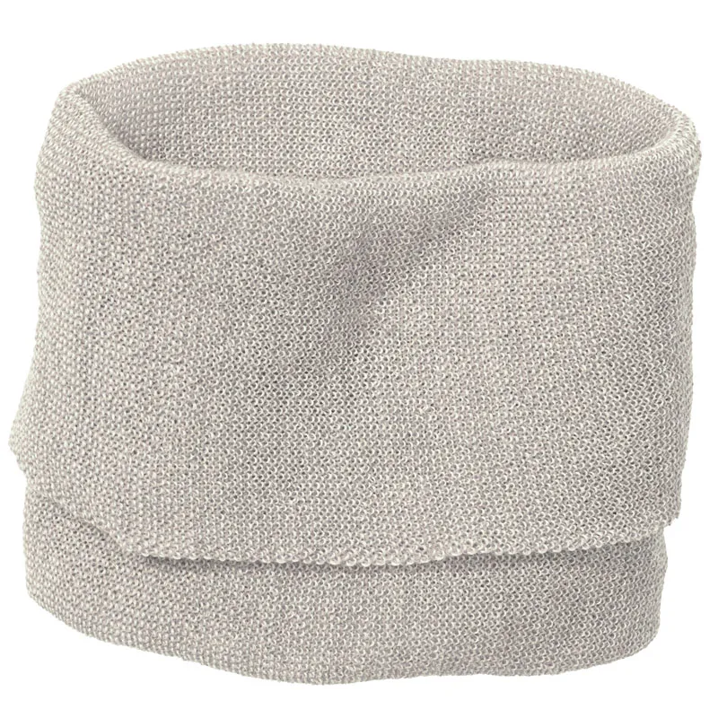 Snood-en-pure-laine-mérinos-Gris-22461 Snood en pure laine mérinos Gris Fait Main