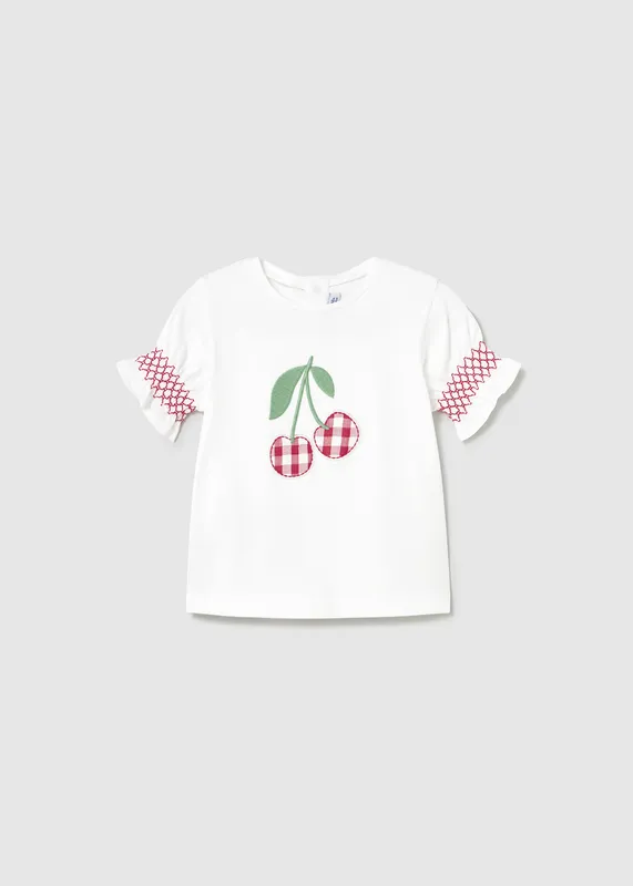 Camiseta-aplique-cerezas-bebé-5751 Camiseta aplique cerezas bebé Jusqu’à Épuisement Des Stocks