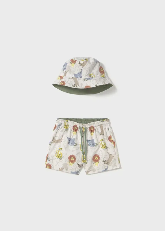 Conjunto-bañador-y-gorro-reversible-protección-solar-bebé-7274 Marque Conjunto bañador y gorro reversible protección solar bebé