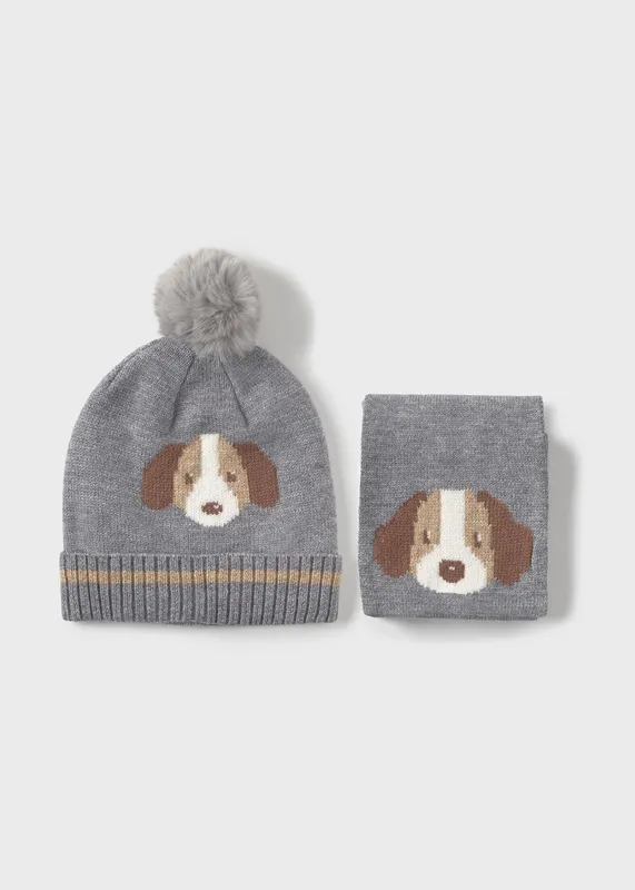 Conjunto-gorro-y-bufanda-perrito-bebé-7640 Exclusif Conjunto gorro y bufanda perrito bebé
