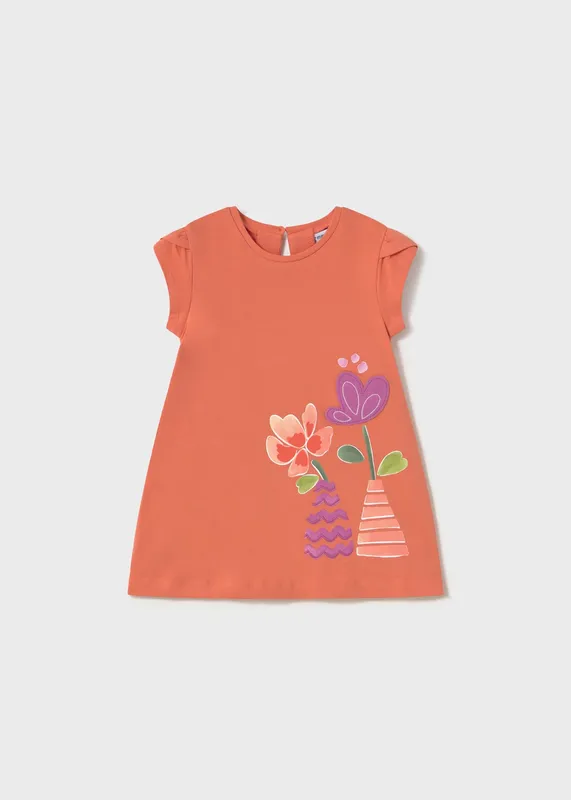 Vestido-gráfica-flores-bebé-4279 Jusqu’à Épuisement Des Stocks Vestido gráfica flores bebé