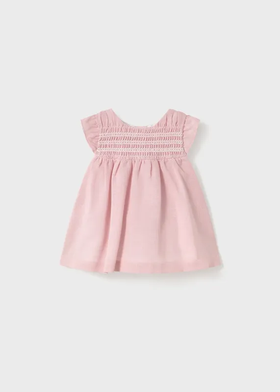 Vestido-nido-de-abeja-recién-nacida-4326 Vestido nido de abeja recién nacida Garantie Incluse