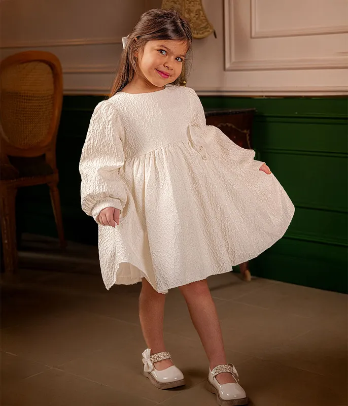 Robe-de-princesse-blanche-en-relief-12521 Robe de princesse blanche en relief Tendance