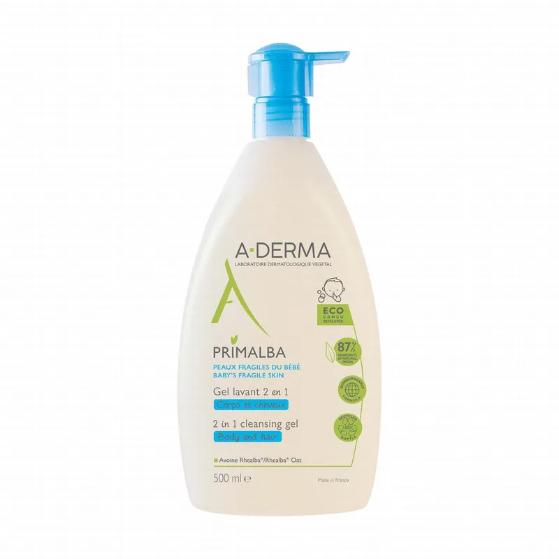 A-DERMA-Primalba---Bébé-gel-lavant-2-en-1-flacon-pompe-750ml A-DERMA Primalba - Bébé gel lavant 2 en 1 flacon pompe 750ml Satisfait Ou Remboursé