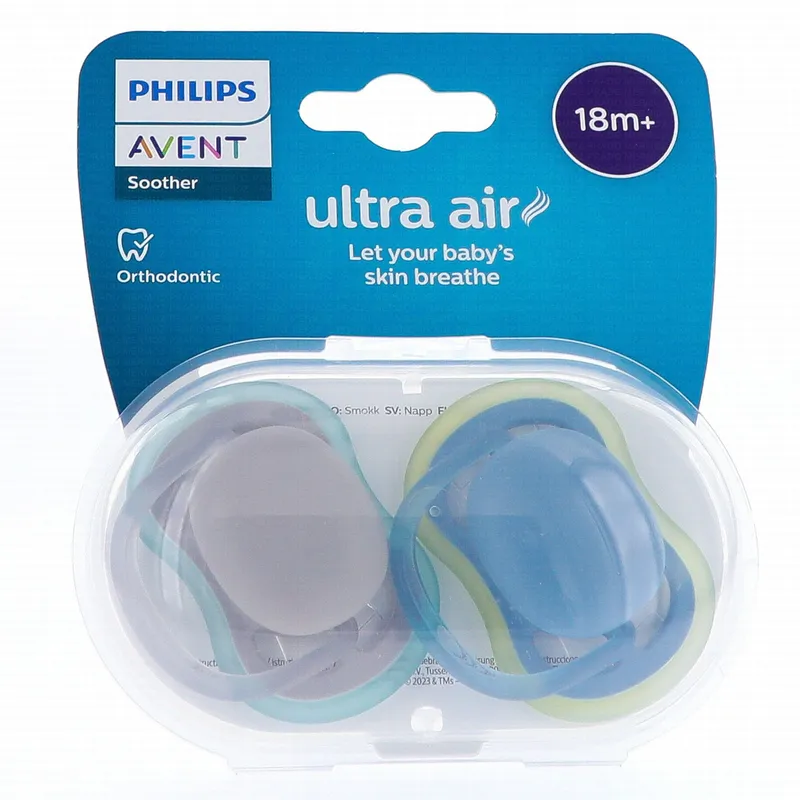 AVENT-Ultra-Air---Sucettes-Orthodontiques-+18-Mois-mixte Certifié AVENT Ultra Air - Sucettes Orthodontiques +18 Mois mixte