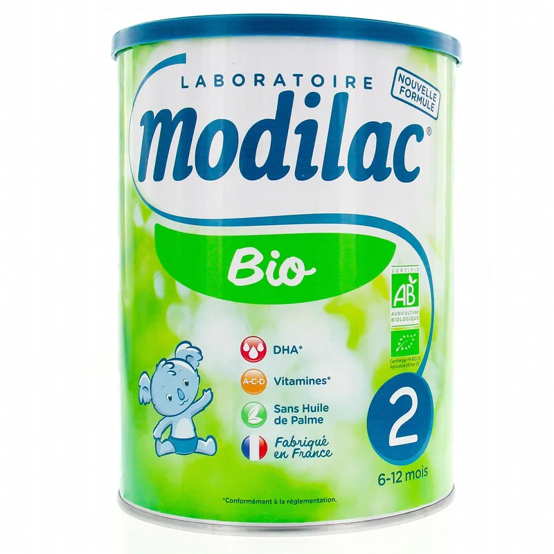 MODILAC-2ème-âge-Bio-6-12-mois-pot-800g Quantité Limitée MODILAC 2ème âge Bio 6-12 mois pot 800g