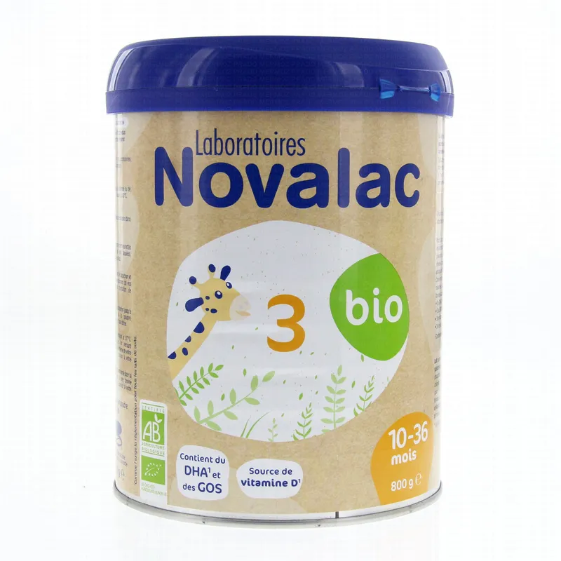NOVALAC-Lait-3ème-Age-bio-10-36-mois-800g NOVALAC Lait 3ème Age bio 10-36 mois 800g Offre Limitée