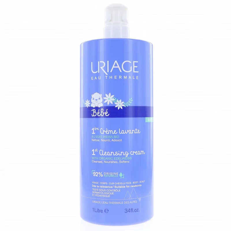 URIAGE-1ers-Soins-bébé---1ère-Crème-Lavante-flacon-1l Populaire URIAGE 1ers Soins bébé - 1ère Crème Lavante flacon 1l