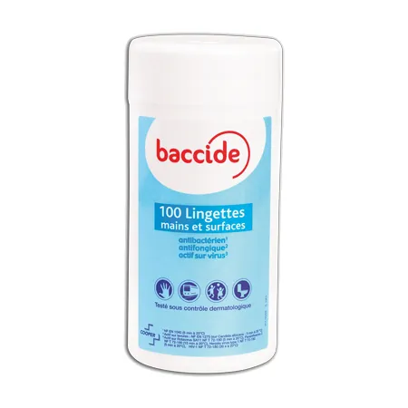 BACCIDE-LINGETTE-MAINS-SURFACES-100 Populaire BACCIDE LINGETTE MAINS SURFACES 100