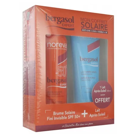 Acheter Direct Bergasol Sublim Coffret Brume Solaire Fini Invisible SPF50+ + Après-Soleil, 150 + 100 ml