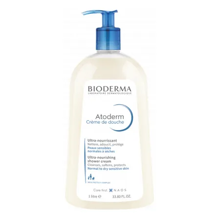 Bioderma-Atoderm-Crème-de-Douche-Lavante-Flacon-Pompe-de-1L Bioderma Atoderm Crème de Douche Lavante, Flacon-Pompe de 1L Exclusif