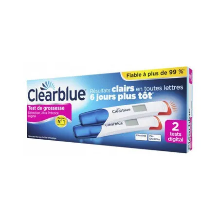 Clearblue-Test-de-Grossesse-Détection-Ultra-Précoce-Digital-2-Tests Offre Limitée Clearblue Test de Grossesse Détection Ultra-Précoce Digital, 2 Tests