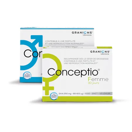 Conceptio-Femme-30-gélules---30-capsules-+-Conceptio-Homme-30-sachets---90-capsules Conceptio Femme 30 gélules - 30 capsules + Conceptio Homme 30 sachets - 90 capsules Prix Réduit