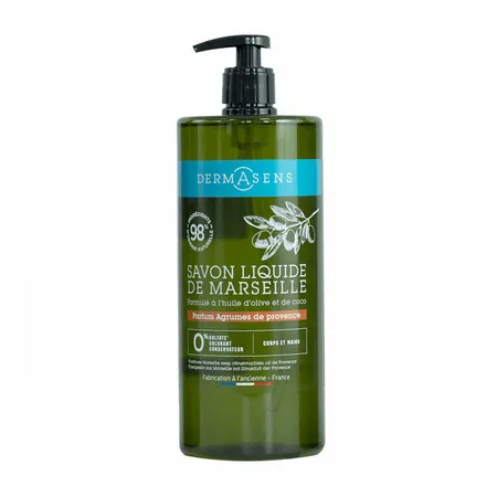 Dermasens-Savon-de-Marseille-Liquide-Agrumes-de-Provence-1-L Dermasens Savon de Marseille Liquide Agrumes de Provence, 1 L Certifié