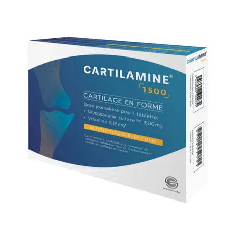 E-Sciences-Cartilamine-1500-mg-Boite-de-30-Comprimés E-Sciences Cartilamine 1500 mg, Boite de 30 Comprimés Gros Lot