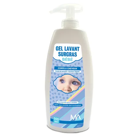 GEL-LAVANT-SURGRAS-BÉBÉ-CORPS-CHEVEUX-MA-FLACON-500ML GEL LAVANT SURGRAS BÉBÉ CORPS & CHEVEUX MA, FLACON 500ML Nouvel Arrivage
