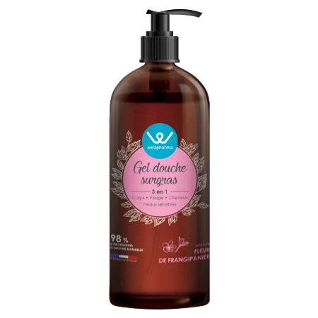 Gel-douche-surgras-wellpharma-1L---Parfum-Fleur-de-frangipanier Gel douche surgras wellpharma 1L - Parfum Fleur de frangipanier Soldes