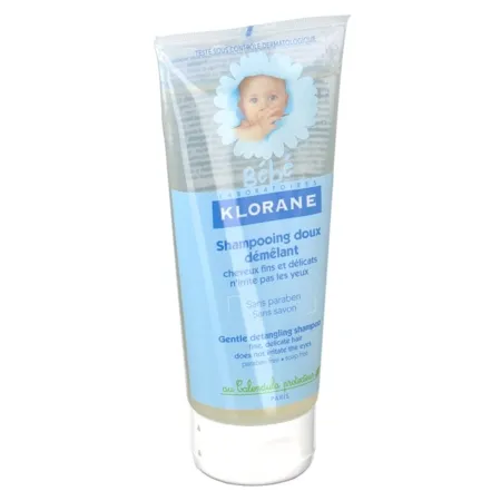 KLORANE-BEBE-SHAMPOOING-DOUX-DEMELANT-200ML Produit De Marque KLORANE BEBE SHAMPOOING DOUX DEMELANT 200ML