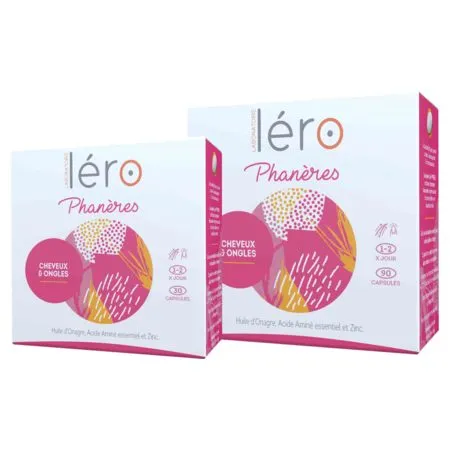 Lero-Phaneres-Cheveux-Ongles-Capsules-90-+-30-Offertes Lero Phaneres Cheveux Ongles Capsules, 90 + 30 Offertes Pas Cher