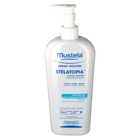 Mustela-stelatopia-creme-lavante-pompe-400ml Promotion Saisonnière Mustela stelatopia creme lavante pompe 400ml