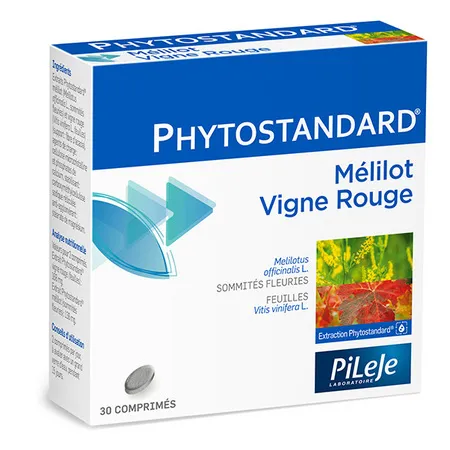 PiLeJe-Phytostandard-Melilot--Vigne-Rouge-30-comprimés Livraison Gratuite PiLeJe Phytostandard Melilot / Vigne Rouge, 30 comprimés