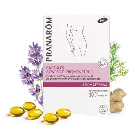 Pranarôm-Capsules-Confort-Prémenstruel-30-Capsules Pranarôm Capsules Confort (Pré)menstruel, 30 Capsules Acheter Direct