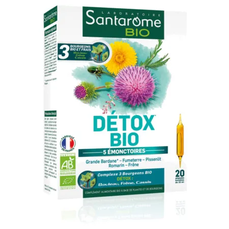 Santarôme-Détox-Bio-20-Ampoules-de-10-ml Expédié Aujourd’hui Santarôme Détox Bio, 20 Ampoules de 10 ml