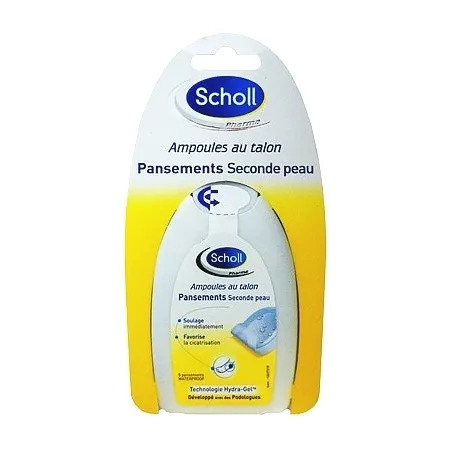 Scholl---Pansements-Seconde-Peau-ampoules-aux-talon---5-pansements Top Vente Scholl - Pansements Seconde Peau ampoules aux talon - 5 pansements