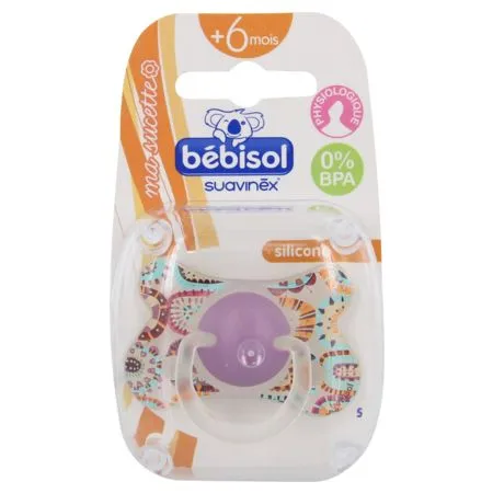 Vente Directe Sucette S Physiologique Silicone 6 à 36 mois - Papillon Violette x1