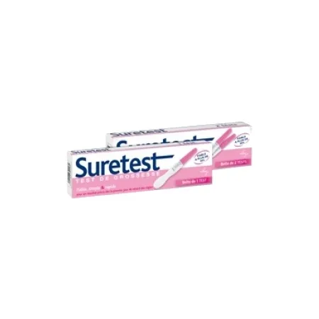 Suretest-Test-Urinaire-de-Grossesse---2-Unités Gros Lot Suretest Test Urinaire de Grossesse - 2 Unités
