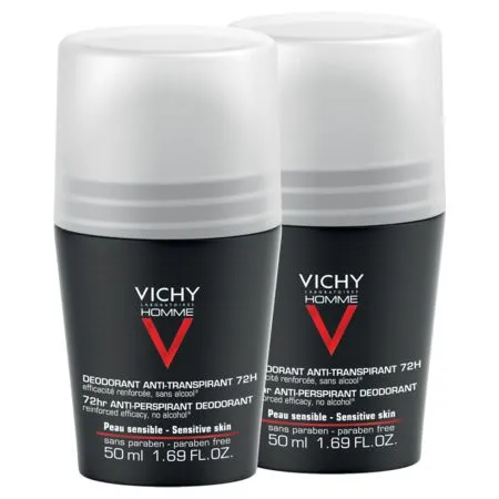 Vichy-homme-deodorant-antitranspir-bille-2-x-50-ml Vichy homme deodorant antitranspir bille, 2 x 50 ml Vente Directe