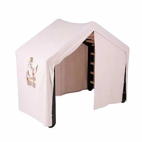 MeowBaby-Grande-Maison-avec-échelle-pliable---Rose Réduction MeowBaby Grande Maison avec échelle pliable - Rose