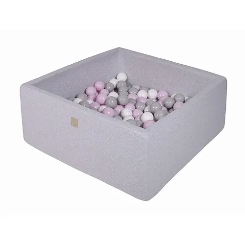 MeowBaby-Piscine-à-Balles-Bébé-Carré-Gris-Clair Seulement Aujourd’hui MeowBaby Piscine à Balles Bébé Carré Gris Clair