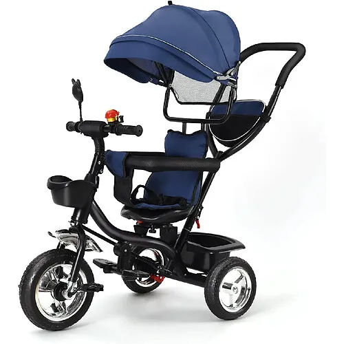 Sinlikon-Tricycle-enfant---Tricycle-évolutif---structure-métal---panier-sac---bébé-Mixte-de-2-à-5-ans---Bleu Sinlikon Tricycle enfant - Tricycle évolutif - structure métal - panier sac - bébé Mixte de 2 à 5 ans - Bleu Nouvelle Collection