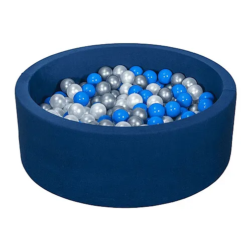 Velinda-Piscine-à-balles-+-300-balles-perle-bleu-argent Prix Bas Velinda Piscine à balles + 300 balles perle bleu argent