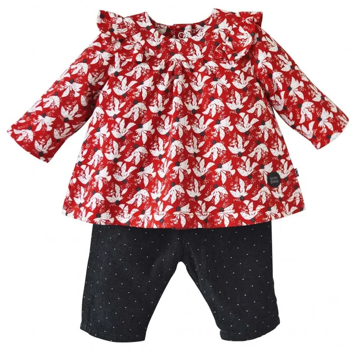 ENSEMBLE-CHEMISE-ET-CHEMISIER-HIBISCUS-SUCRE-DORGE ENSEMBLE CHEMISE ET CHEMISIER HIBISCUS SUCRE D'ORGE Authentique