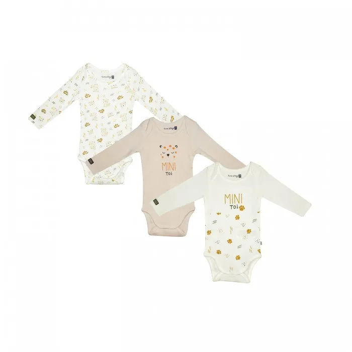 LOT-DE-3-BODIES-GEREMI-MANCHES-LONGUES-BEBE Retour Gratuit LOT DE 3 BODIES GEREMI MANCHES LONGUES BEBE