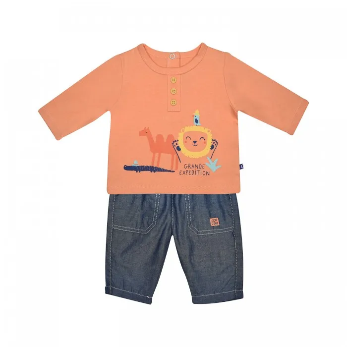 TEE-SHIRT-PANTALON-GAETAN-MANCHES-LONGUES-NAISSANCE Gros Lot TEE SHIRT PANTALON GAETAN MANCHES LONGUES NAISSANCE