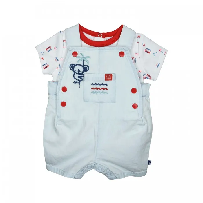 TEE-SHIRT-SALOPETTE-GODEFROY-JEAN-COURT-NAISSANCE TEE SHIRT SALOPETTE GODEFROY JEAN COURT NAISSANCE Prix Choc