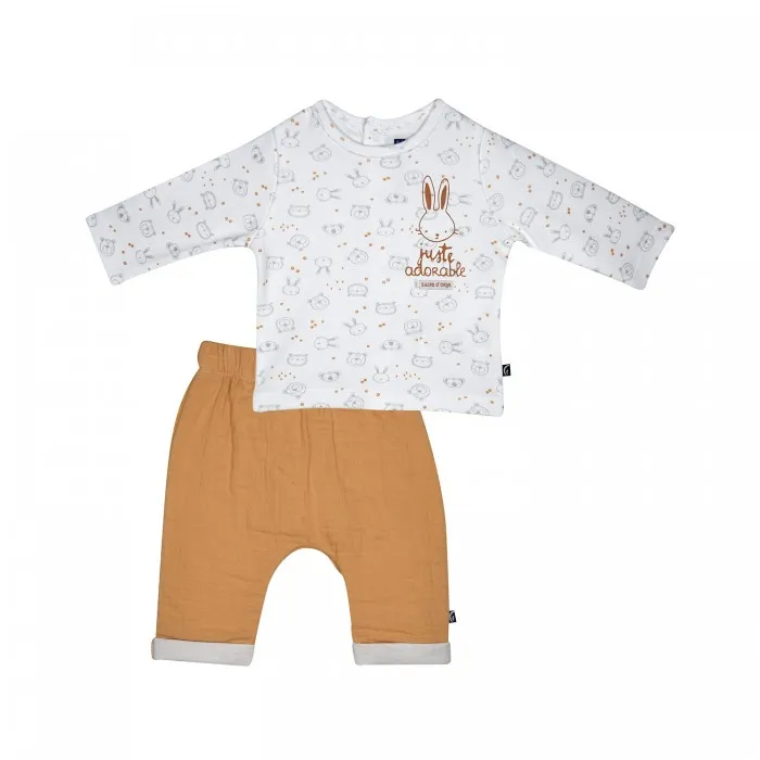 TSHIRT-PANTALON-NOELLIEN-MANCHES-LONGUES-NAISSANCE TSHIRT PANTALON NOELLIEN MANCHES LONGUES NAISSANCE Nouveauté